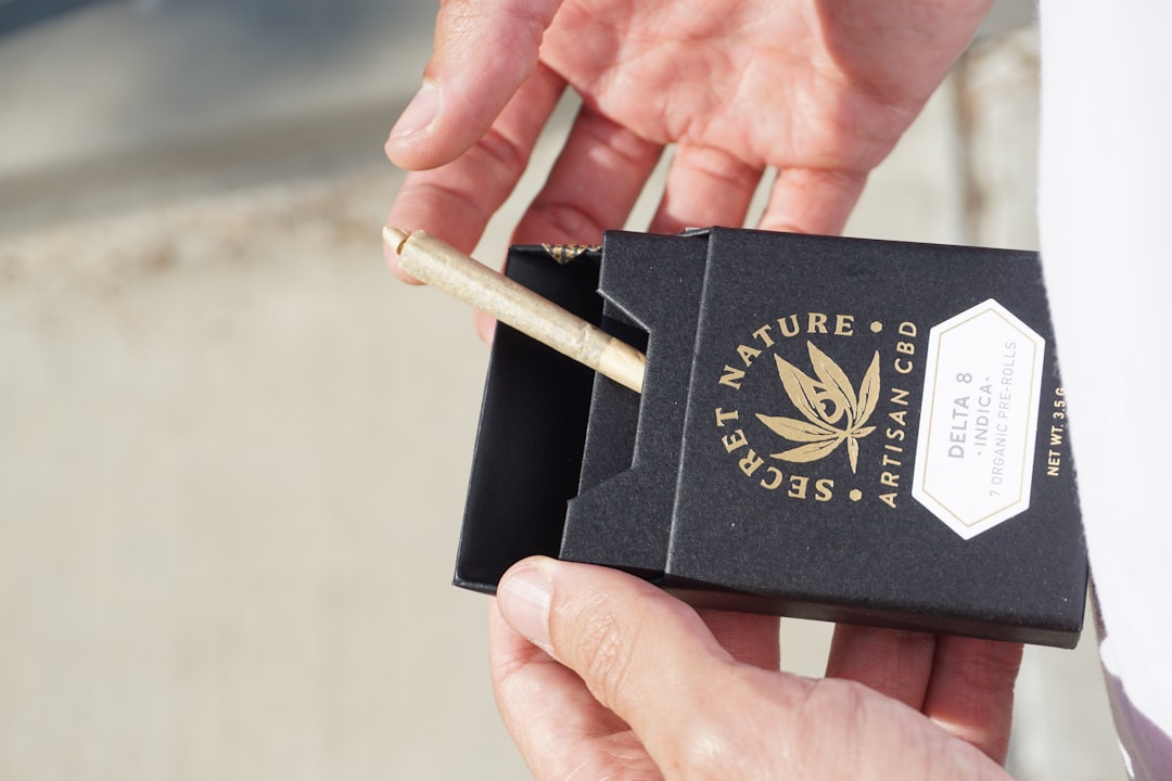 Delta 8 CBD pre-rolls in black packaging