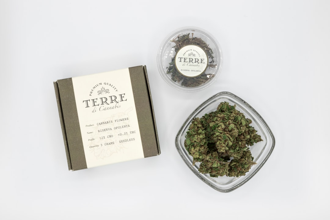 Premium cannabis flowers packaging and buds display