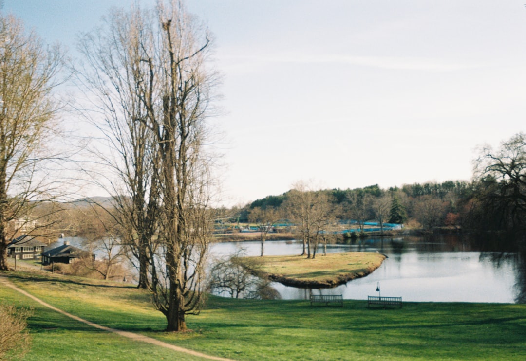 peaceful river side Massachusetts park